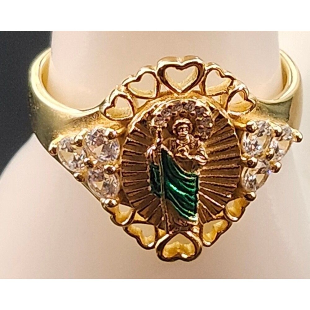 Size 9.5 Sterling Silver Saint Jude Ring